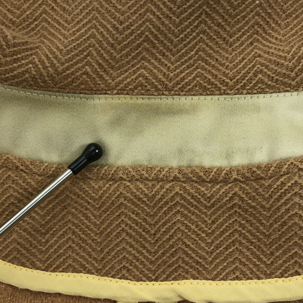 sacai / サカイ | ウール ヘリンボーン リブ チンストラップ ステンカラーコート | 3 | メンズ