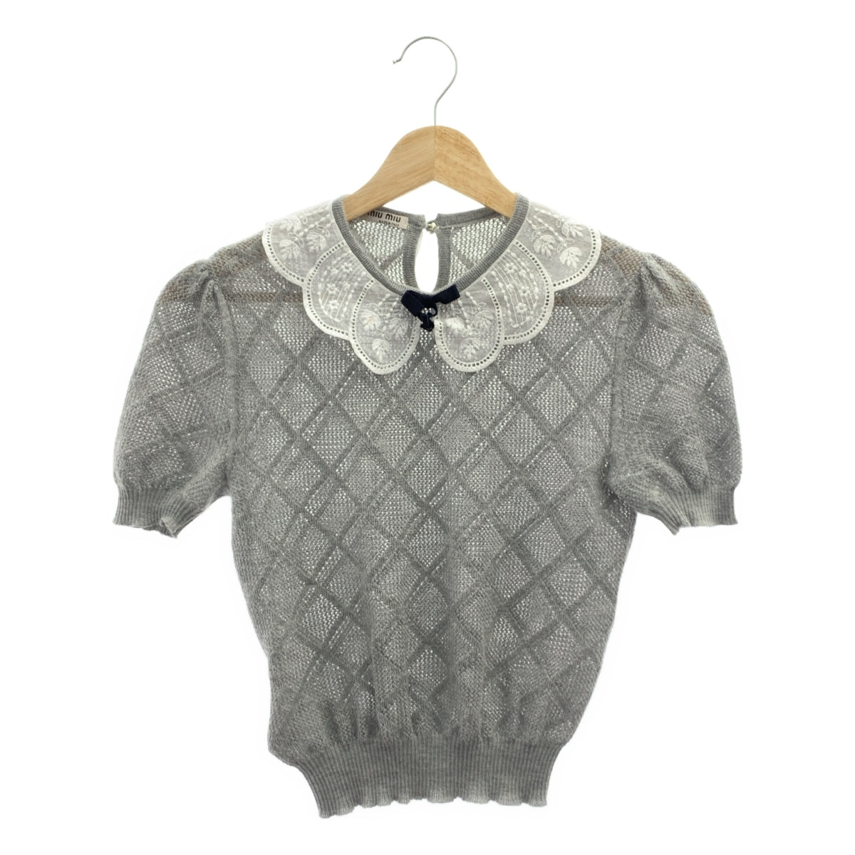 まゆ　 High Neck Zipup Jersey Top | Mame