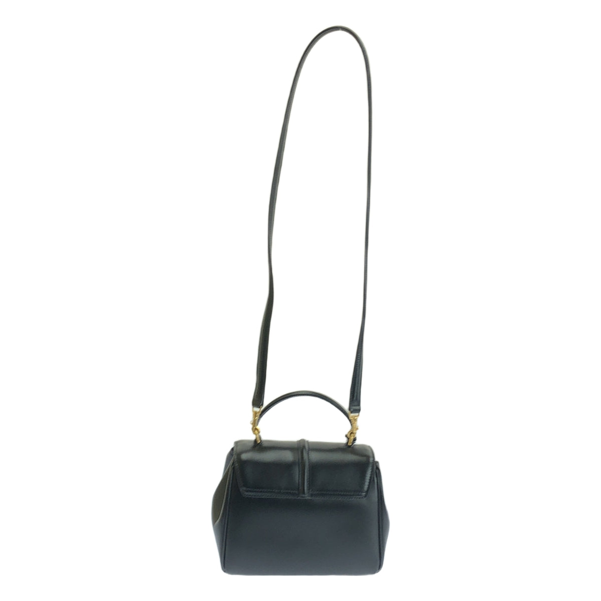 【美品】  CELINE / セリーヌ | ミニ 16 セーズ 2way ハンド ショルダーバッグ | ブラック/ゴールド | レディース