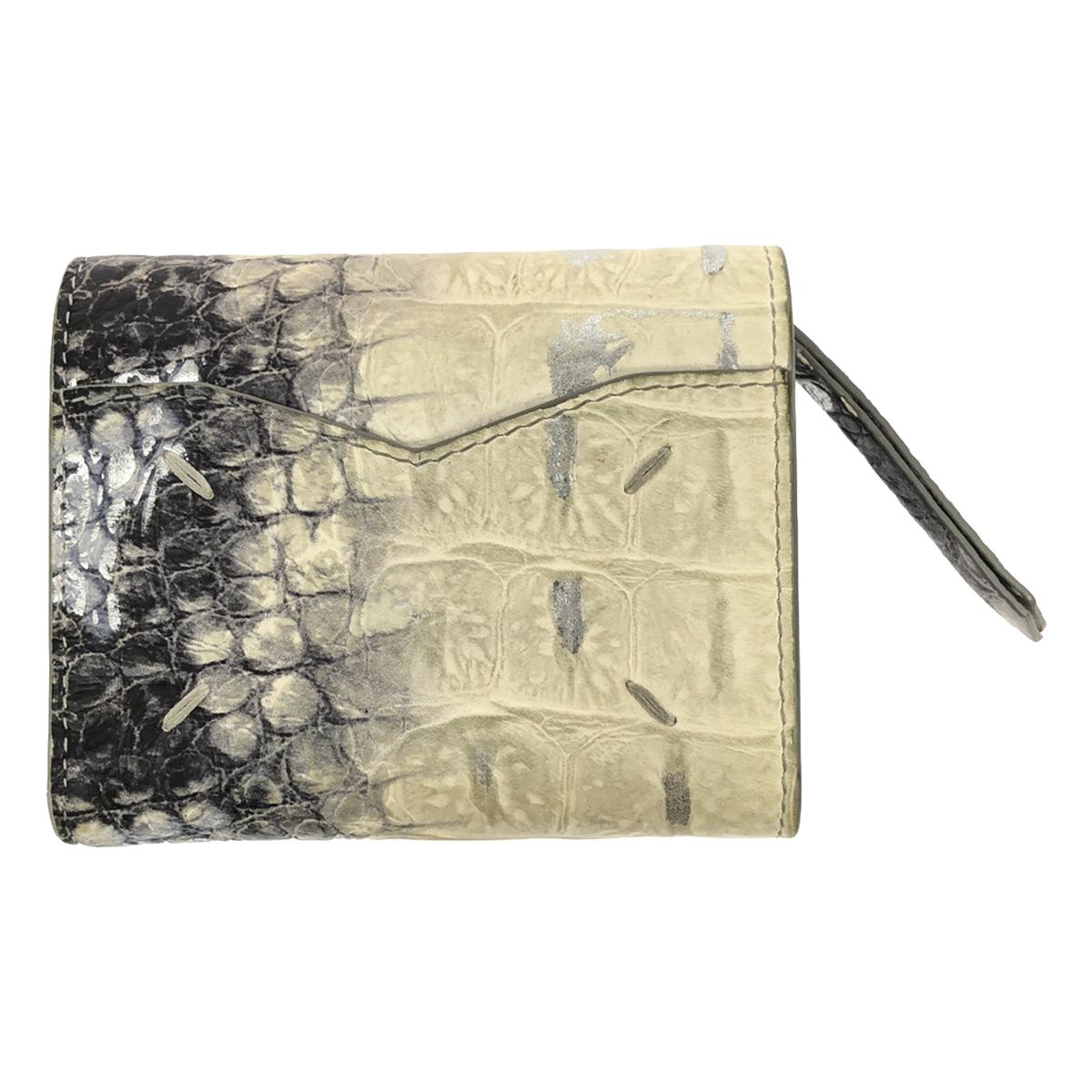 Maison Margiela | 2020AW | Crocodile embossed foil print tri-fold wallet | Multicolor | Women's