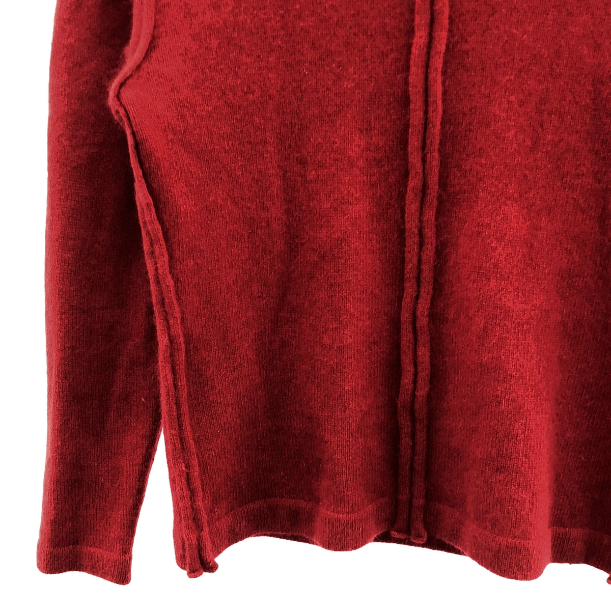 ISSEY MIYAKE / イッセイミヤケ | アンゴラ混 Vネックニット | M | レッド | レディース