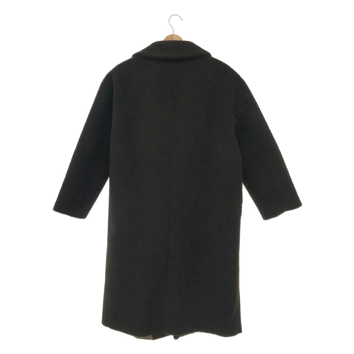 【신품】 SMUK / 스무크 | 가짜 무톤 리버시블 코트 | F | 브라운 / 그레이 | 여성