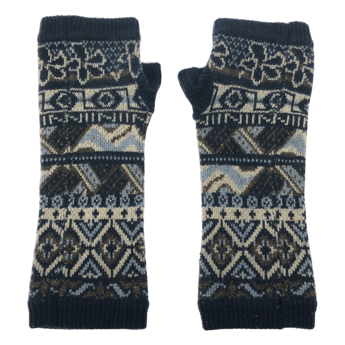 NICENESS | 2022AW | Cashmere Demi Glove Jacquard Knit Arm Warmer Gloves |