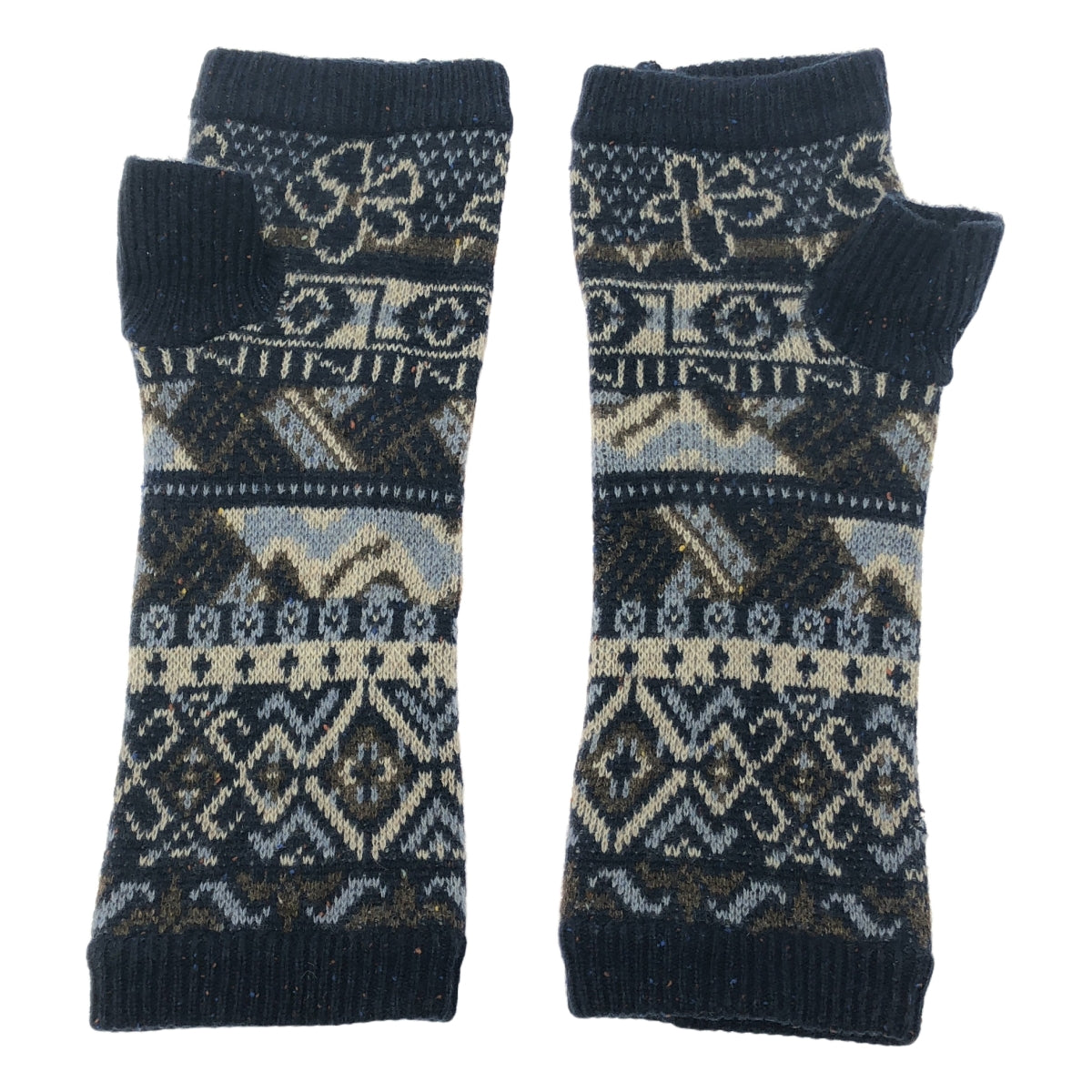 NICENESS | 2022AW | Cashmere Demi Glove Jacquard Knit Arm Warmer Gloves |