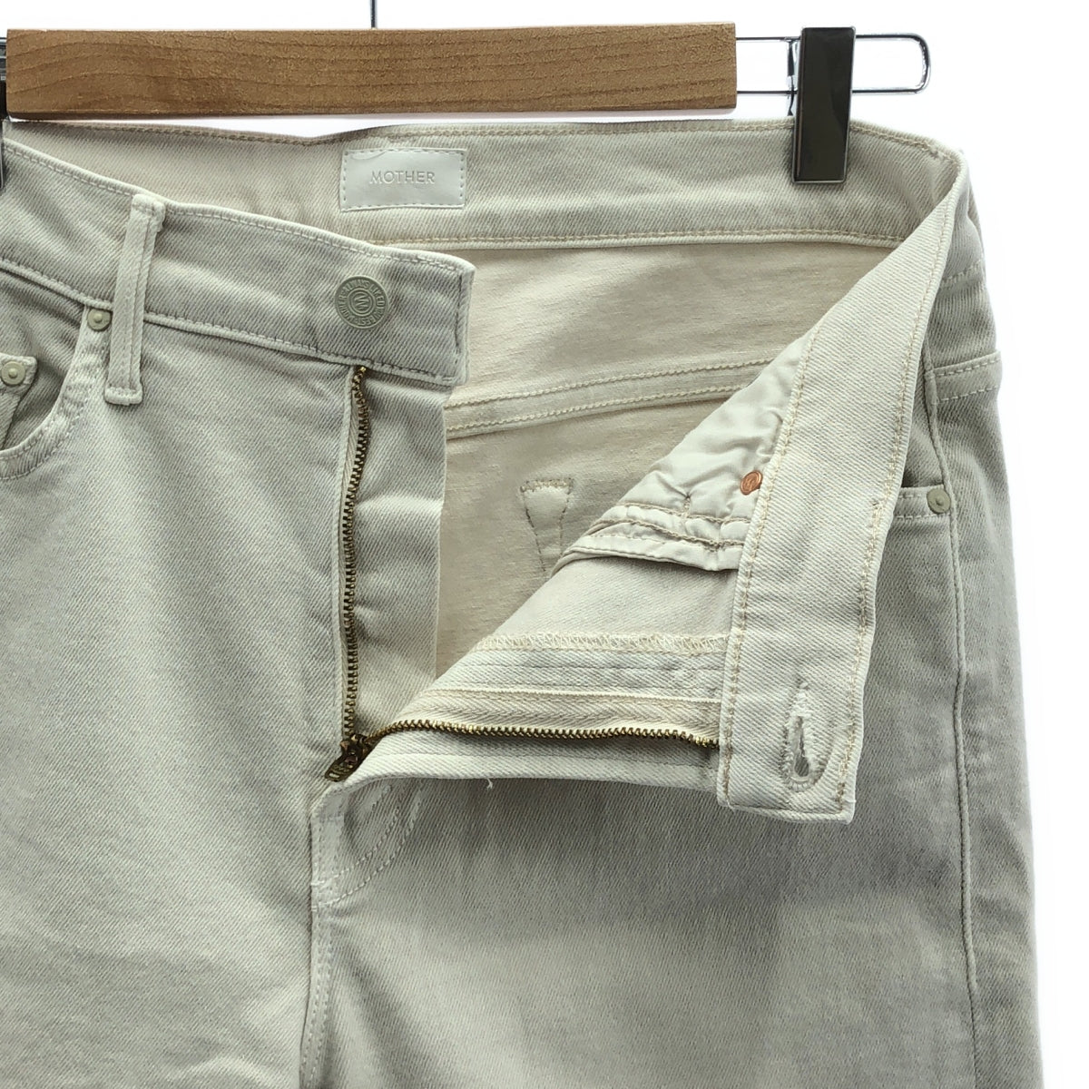 MOTHER / マザー | THE INSIDER CROP STEP FRAY / ストレッチ カットオフ デニムパンツ | 29 | レディース