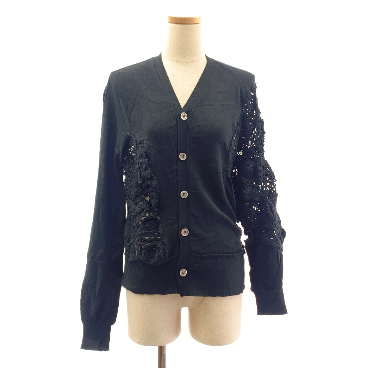 JUNYA WATANABE COMME des GARCONS / 渡邊淳也 | 2007春夏 |滌棉不對稱針織開襟衫| S |女性的