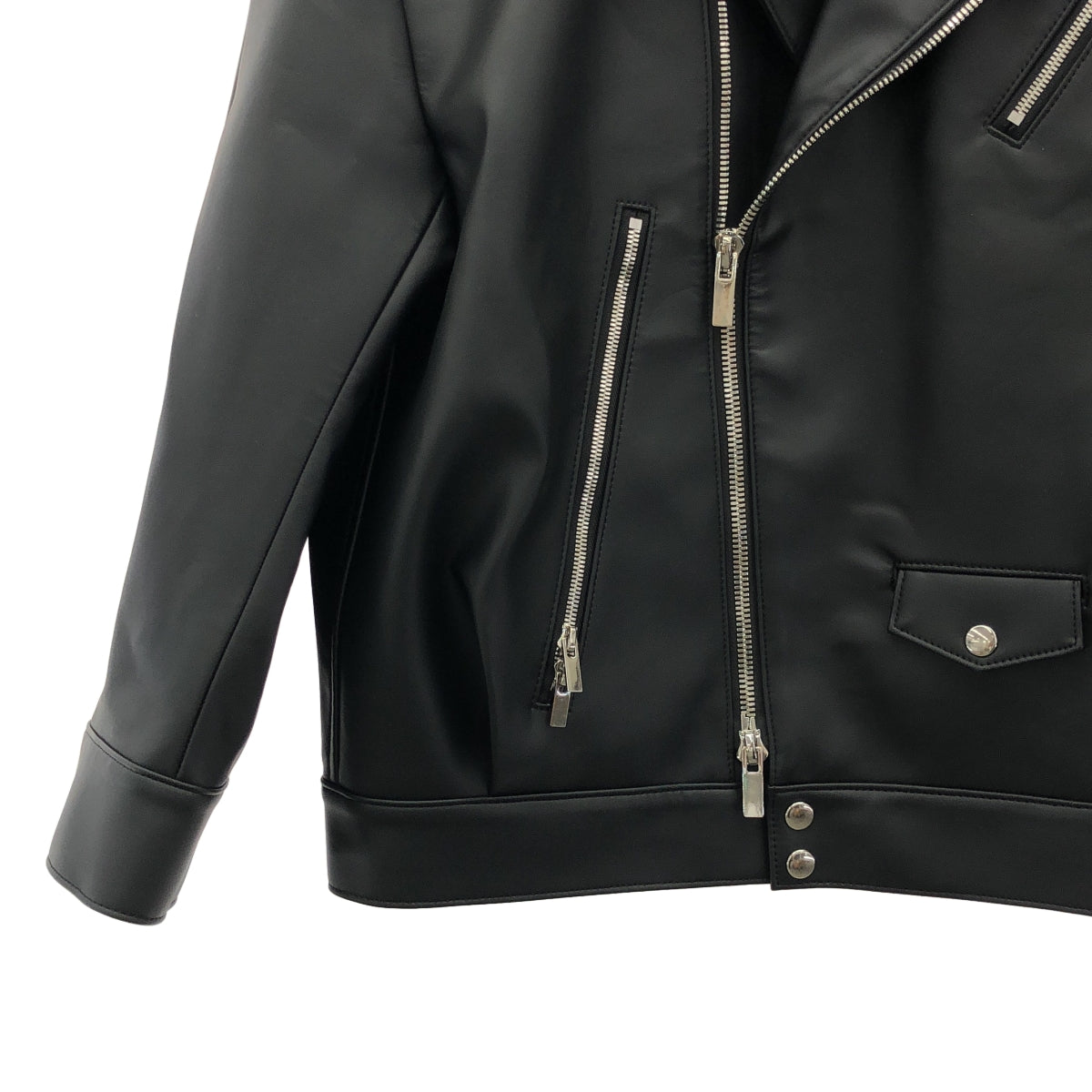 【미품】 noir kei ninomiya / 느와르 케이니노미야 | 2023AW | 오버사이즈 라이더스 재킷 | M | 블랙 |