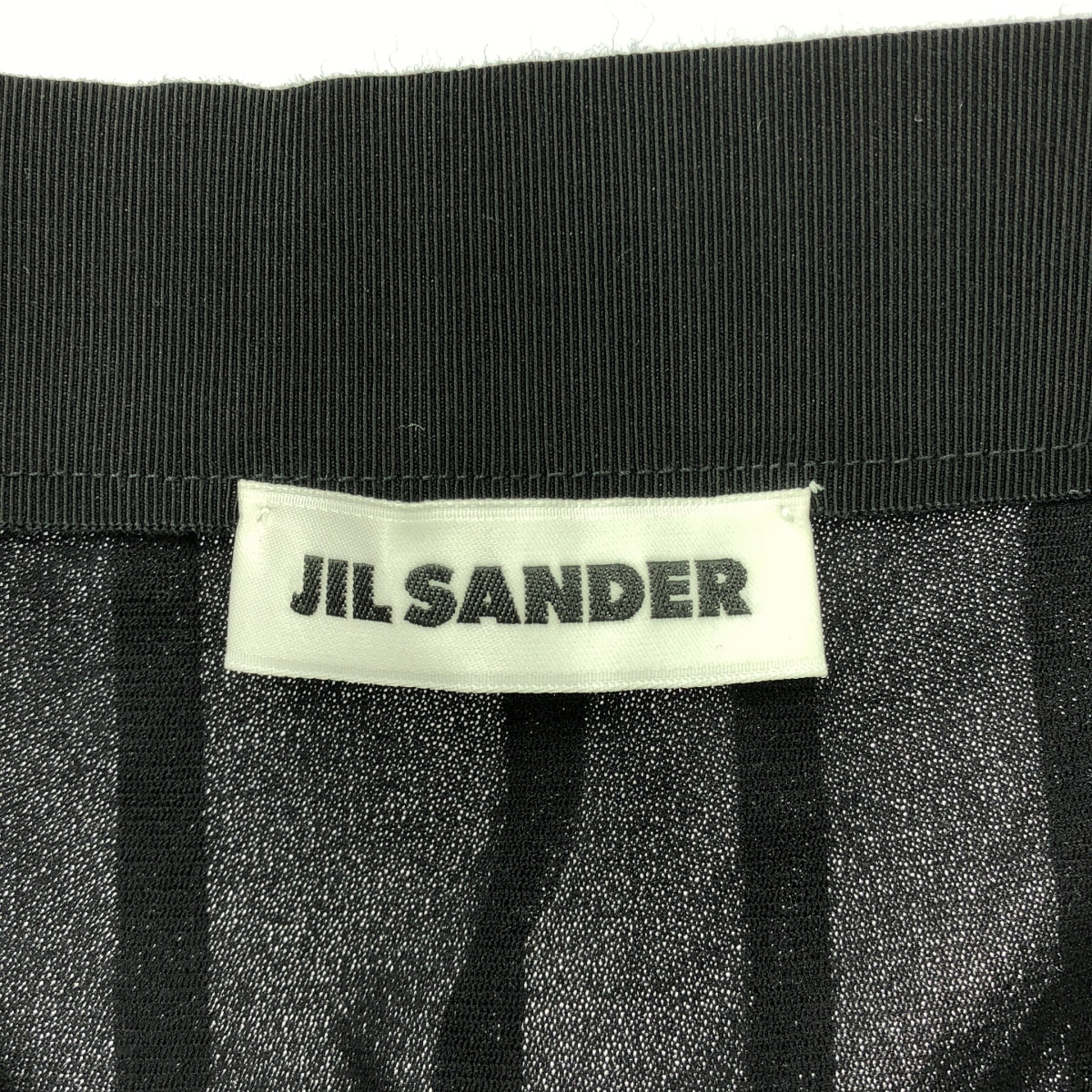 JIL SANDER / ジルサンダー | シアー プリーツスカート / 裏地付き | 34 | ブラック | レディース
