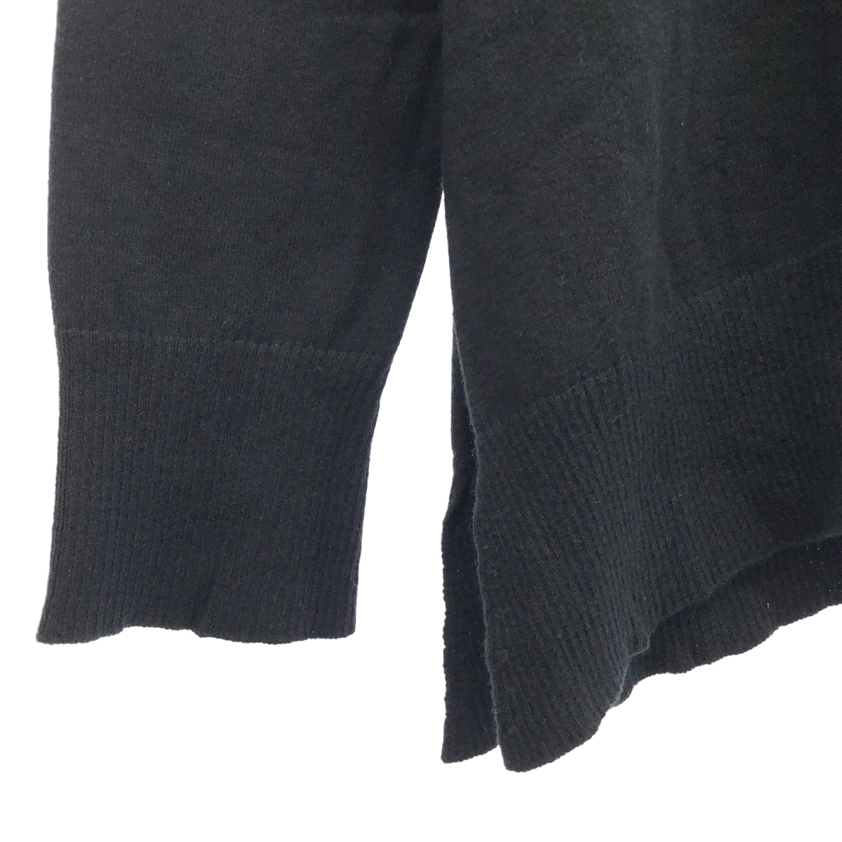 LAD MUSICIAN / 러드 뮤지션 | 코튼 캐시미어 슬릿 니트 스웨터 | 44 | 블랙 | 남성