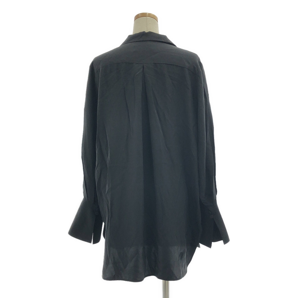 Mame Kurogouchi / マメクロゴウチ | Silk Cupra Floral Embroidery Open Collar Shirt / シルク エンブロイダリー オープンカラー シャツ | 1 | レディース
