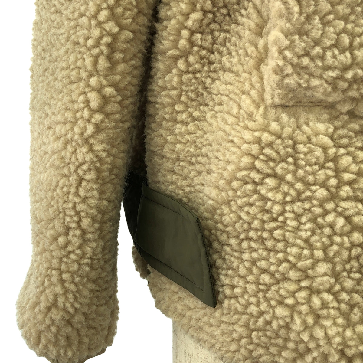sacai / サカイ | 2023AW | Faux Shearling Pullover Jacket / ボア プルオーバー ジャケット | 1 | アイボリー | メンズ