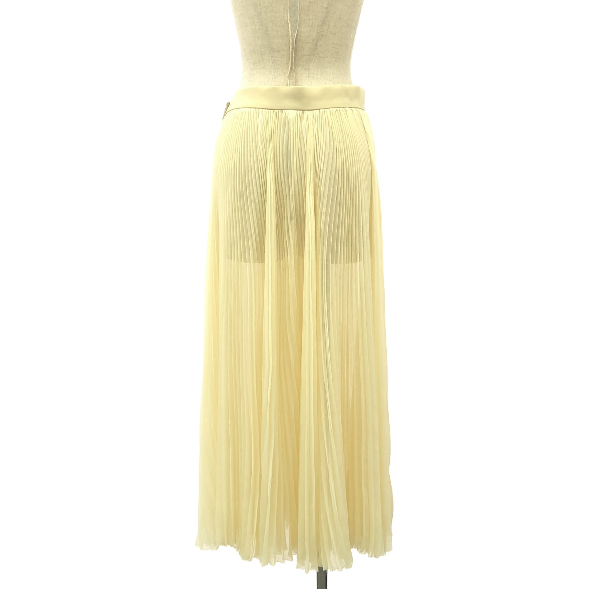 HYKE / ハイク | シアー プリーツ スカート | 2 | クリーム系 | レディース