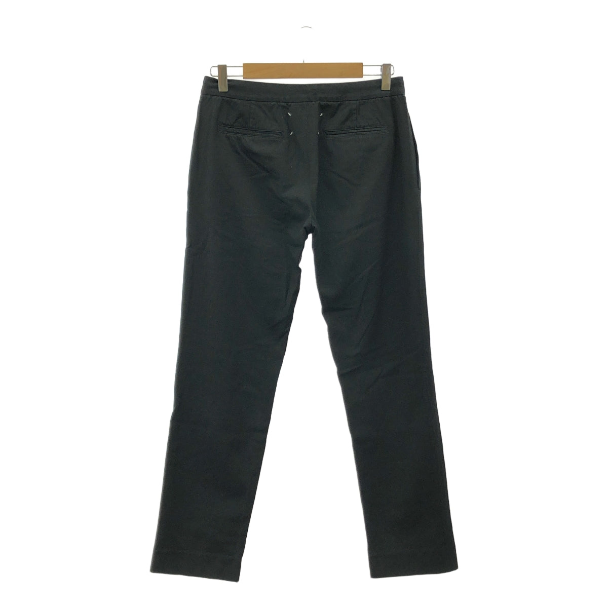 Maison Margiela / メゾンマルジェラ | DRAWSTRING PANTS / ドローストリング スラックス パンツ | 46 | ブラック | メンズ