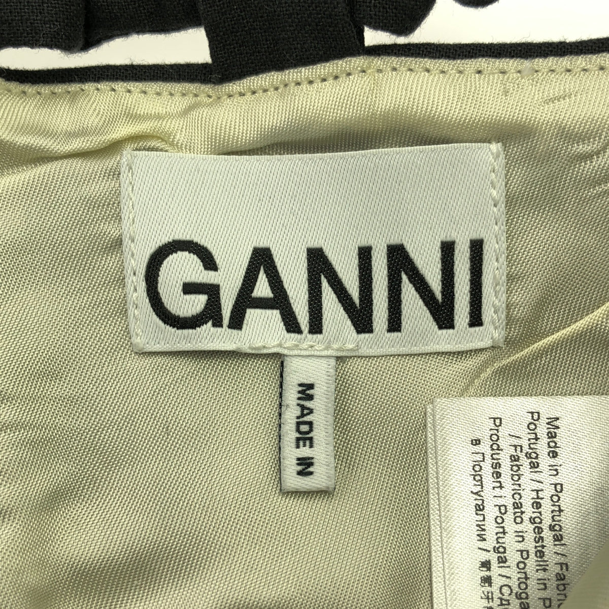 Ganni / ガニー | クロップド バンドゥトップ | 36 | ブラック | レディース