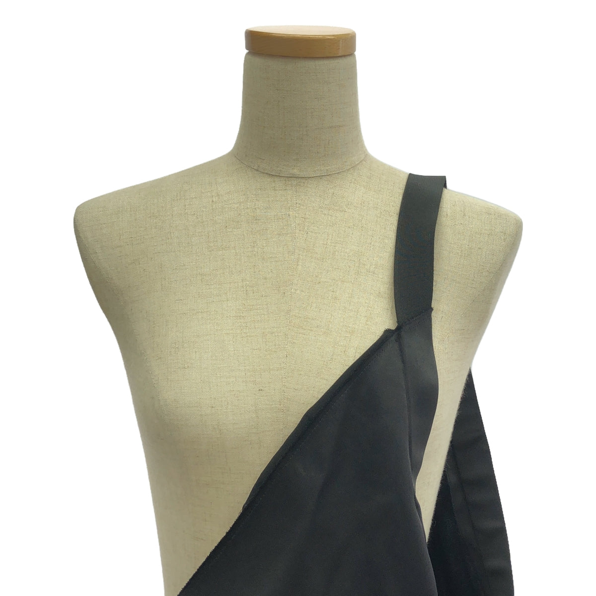 MM6 Maison Margiela | 2023SS | Satin Halter Neck Asymmetrical Deformed Dress | 38 | Black | Women's