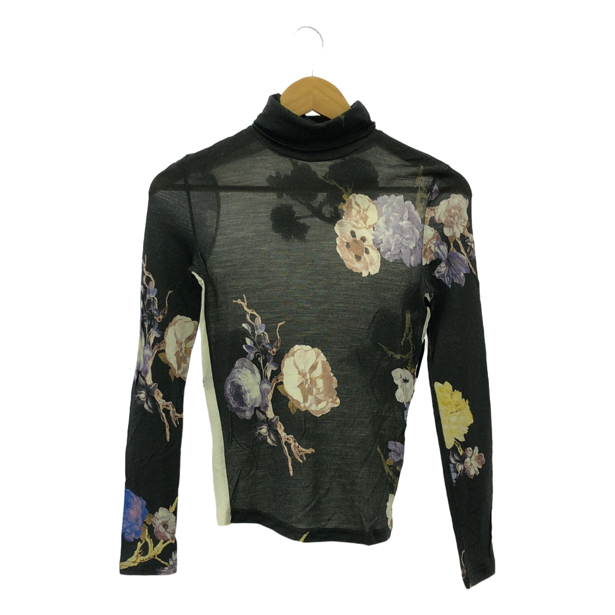 Acne Studios | Wool high neck flower top | XS | Women's