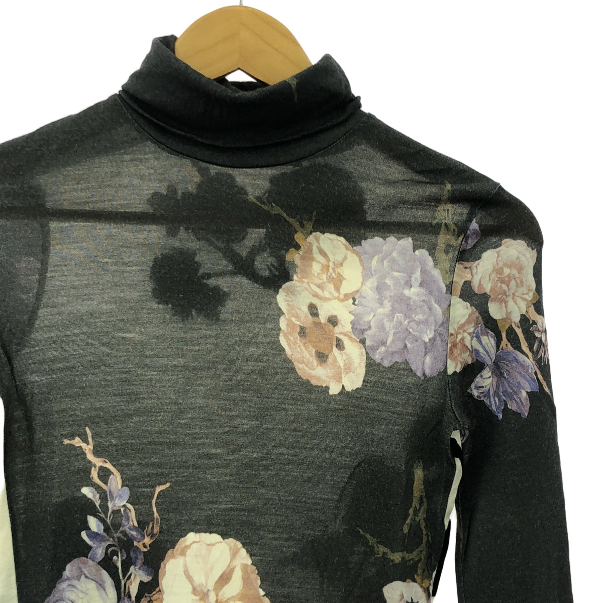 Acne Studios | Wool high neck flower top | XS | Women's