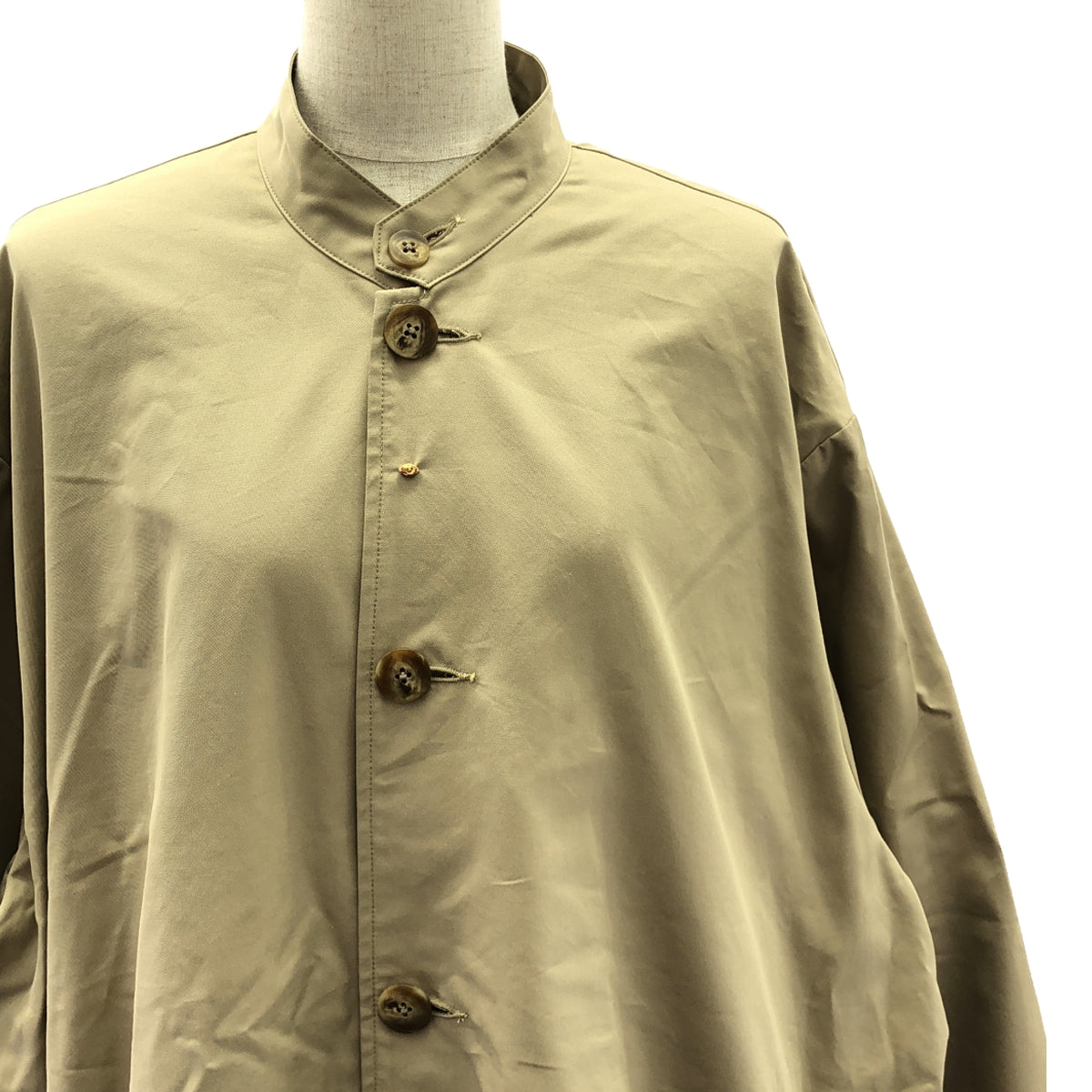 【미품】 PORTER CLASSIC / 포터 클래식 | LIMITED ITEM / SILK GABARDINE COAT / 실크 개버딘 코트 / 무늬 총 안감 | 2 | 베이지 | 남성