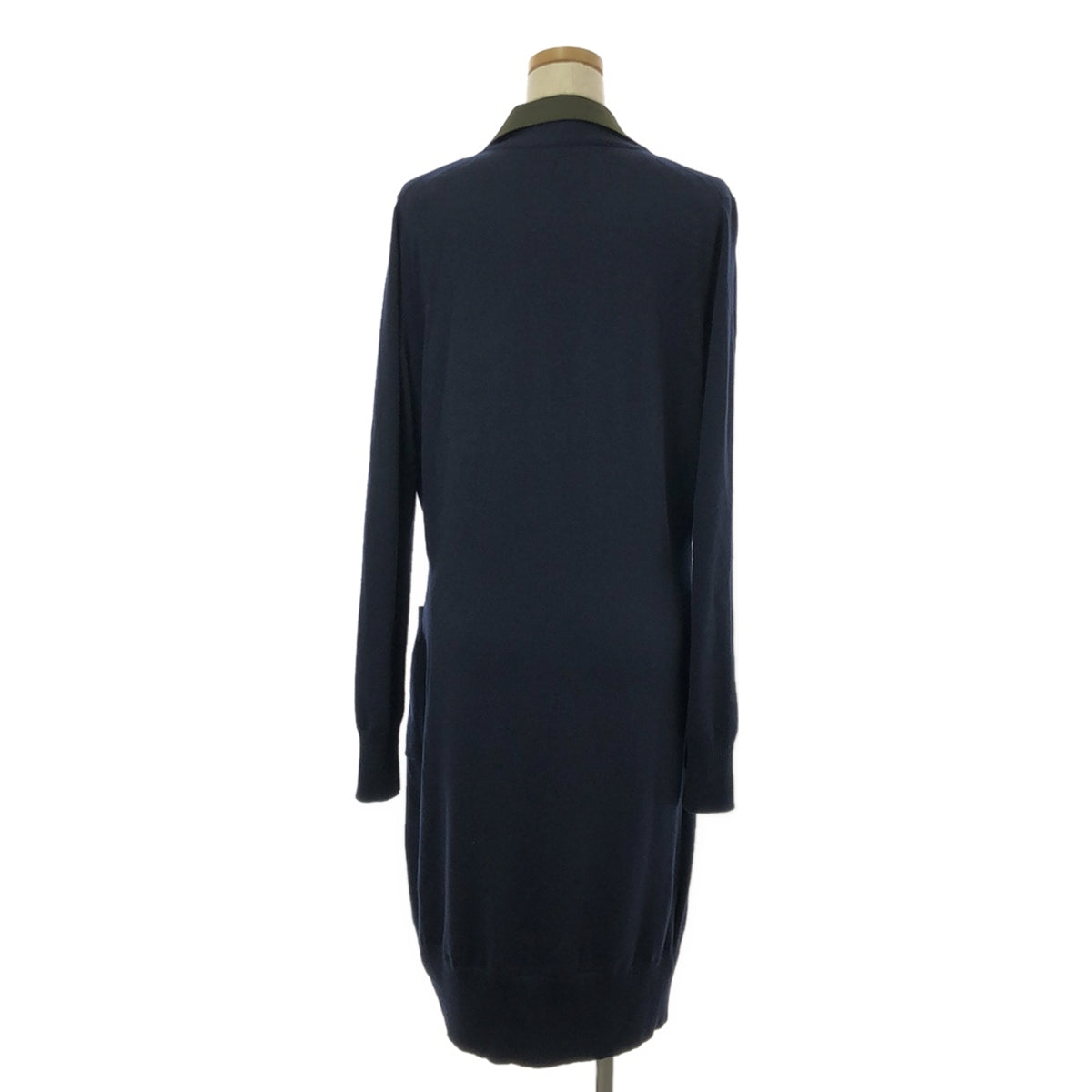 薩卡伊 |針織對接切斯特外套 |海軍藍/卡其色|女性的