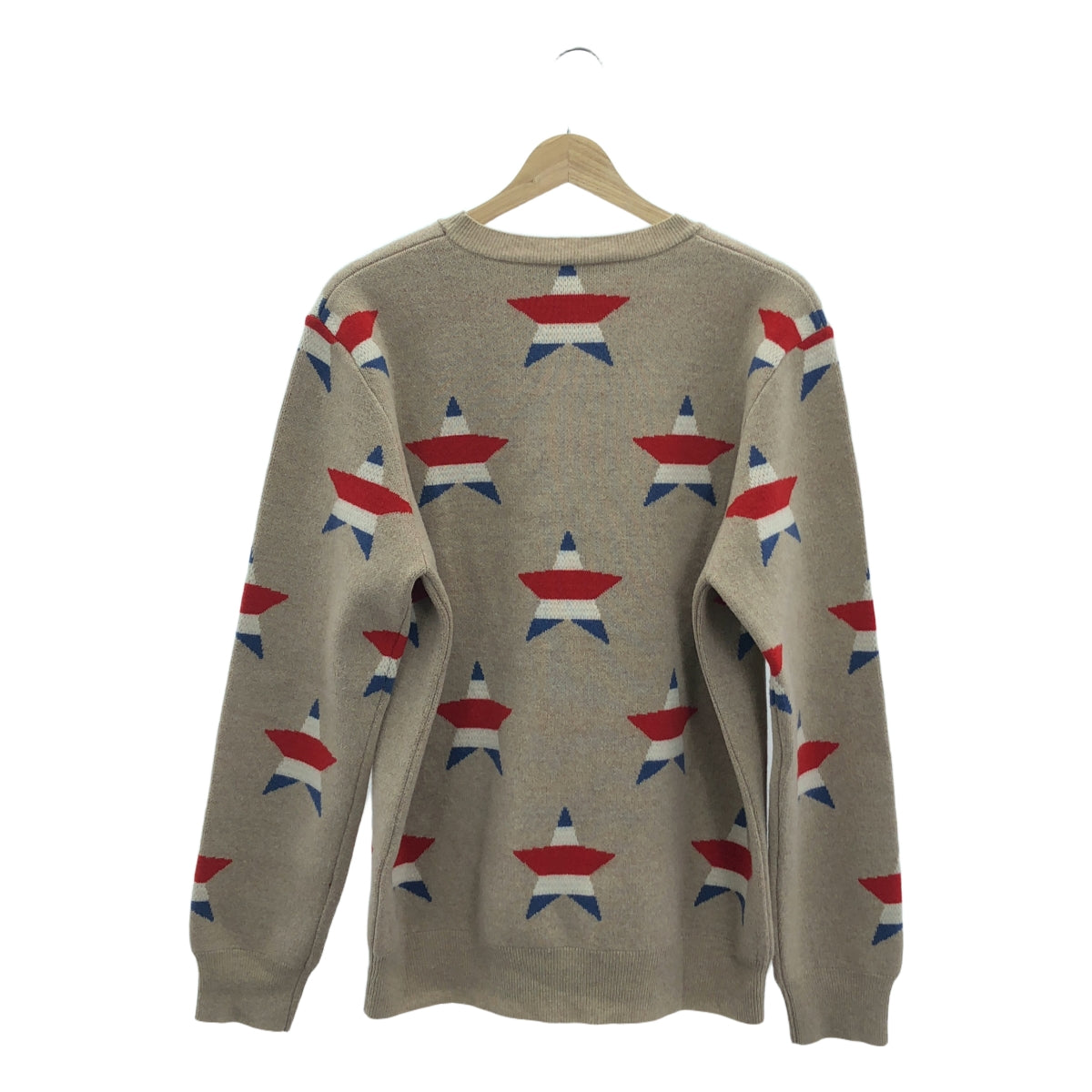 MAISON KITSUNE | Wool cashmere star all-over print pullover knit | M | Men's