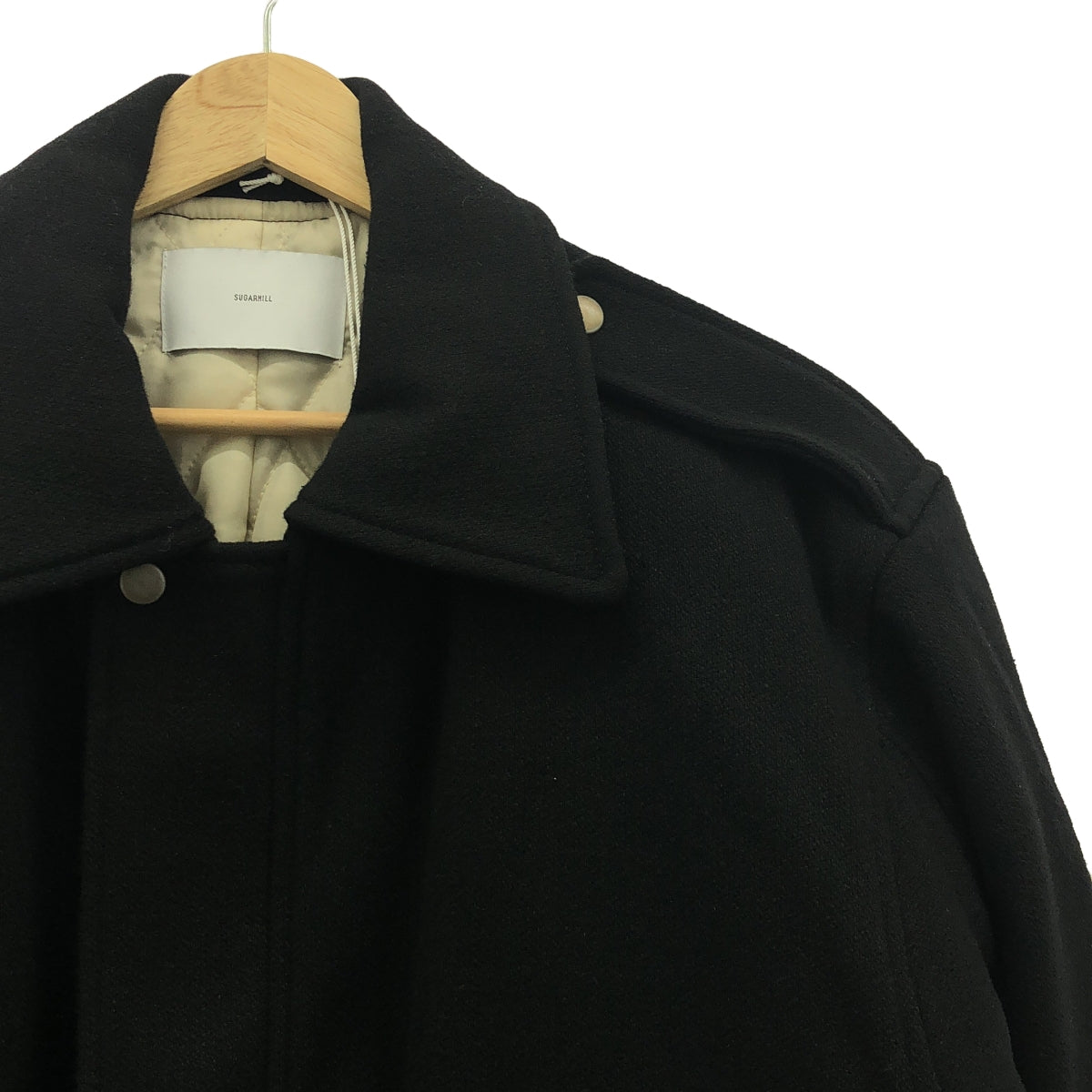 【新品】 SUGARHILL / シュガーヒル | 2023AW | OLD MELTON FLIGHT JACKET メルトン フライトジャケット | 2 | ブラック | メンズ