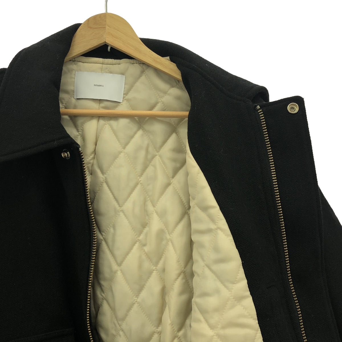 【新品】 SUGARHILL / シュガーヒル | 2023AW | OLD MELTON FLIGHT JACKET メルトン フライトジャケット | 2 | ブラック | メンズ
