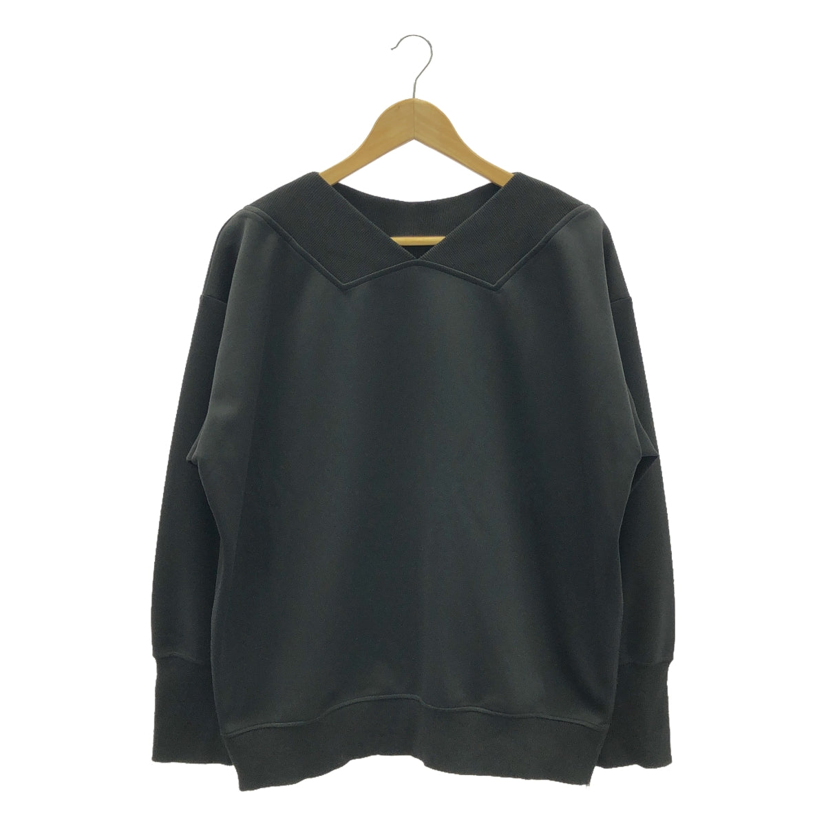 【美品】 Re:poris / レポリス | Fav sleeve sweat 2Way サイドジップ オーバーサイズ スウェット | S | ブラック | レディース