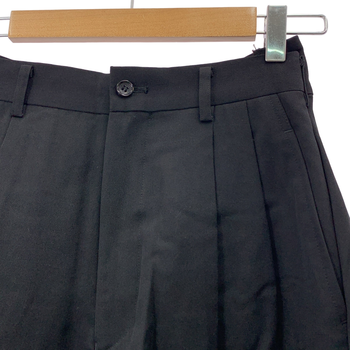 COMME des GARCONS / 컴데 갤슨 | 2006AW | 울 탁 백개더 스커트 팬츠 | SS | 블랙 | 여성