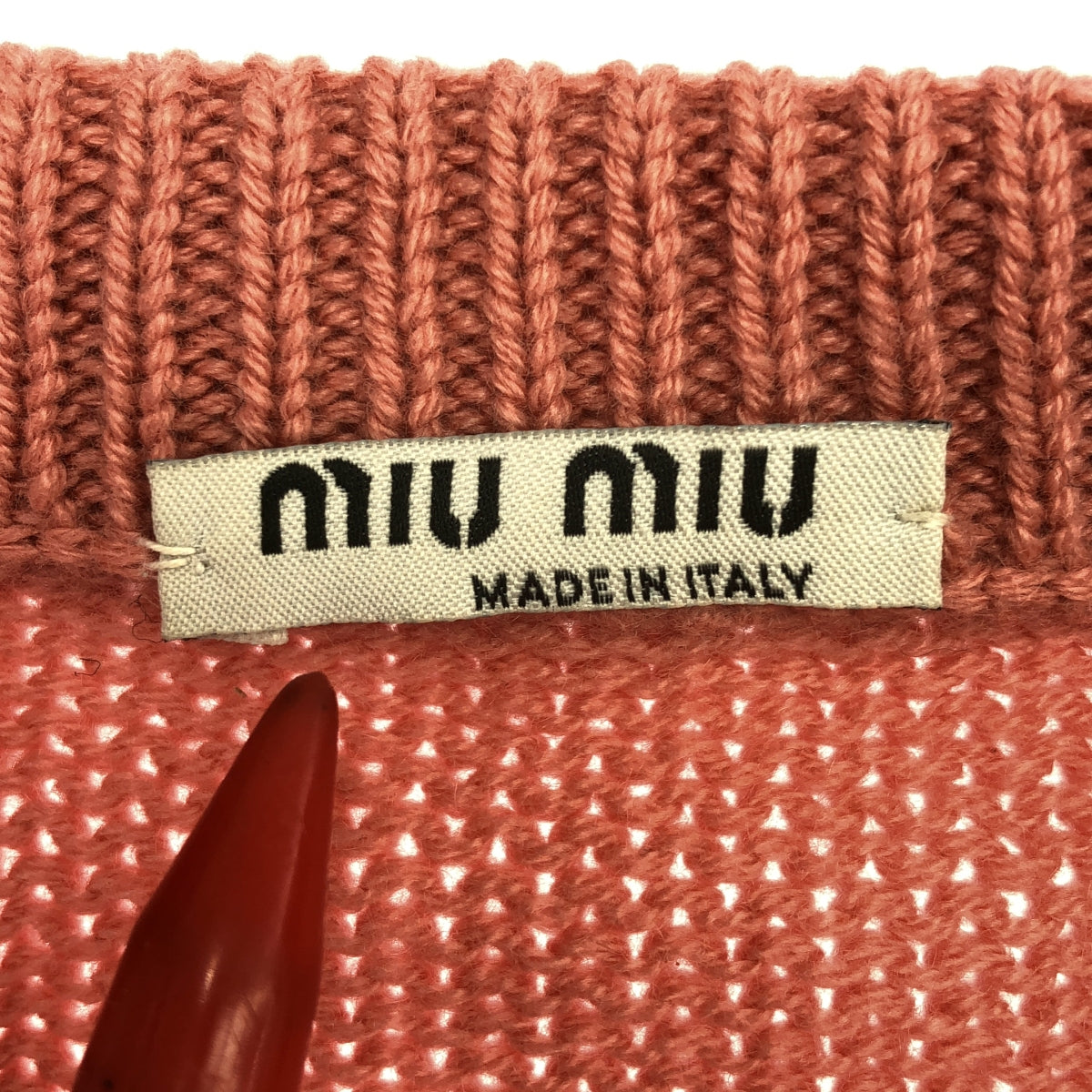 miu miu / Miu Miu | Cashmere bejeweled knit cardigan | 36 | Women's