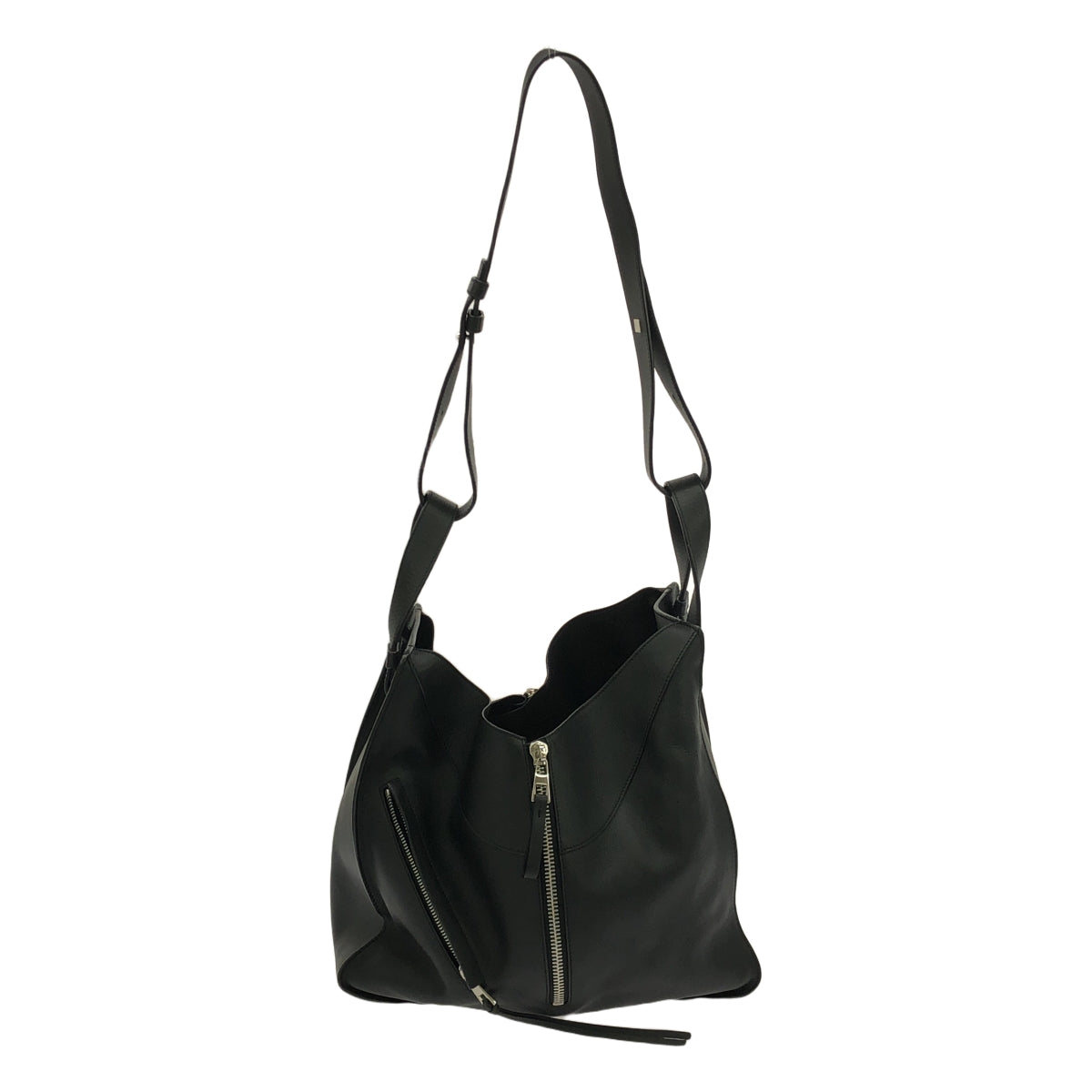 LOEWE / 로에베 | HAMMOCK MEDIUM 송아지 / 해먹 미디엄 크로스 바디 백 | 블랙 | 여성