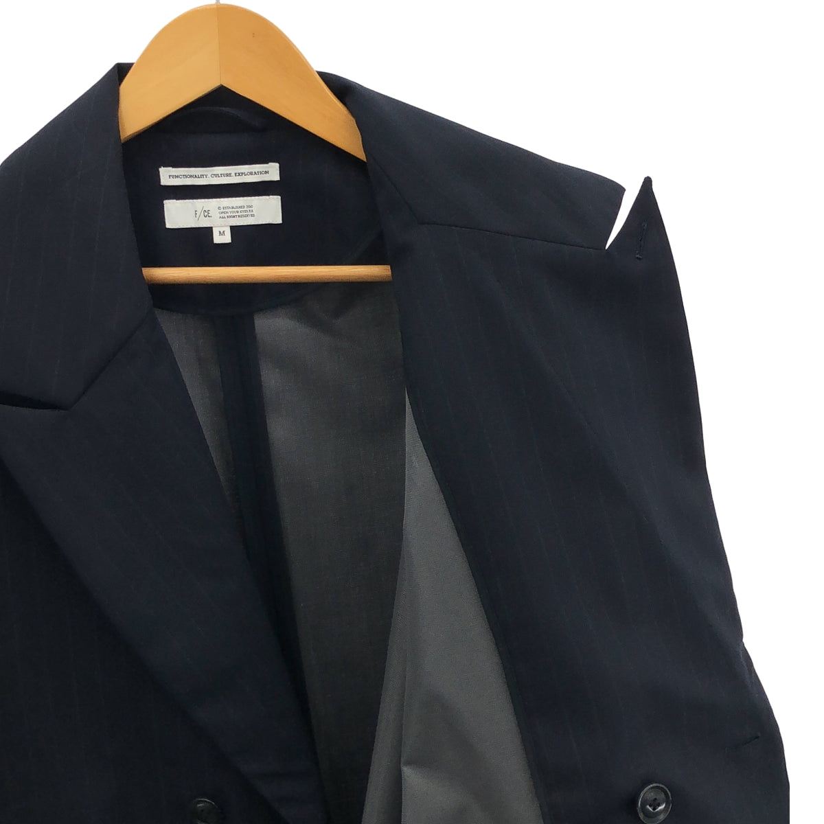 F/CE。 | 2024 秋冬 | 防水 Cordura 羊毛訂製外套 | M 碼 | 海軍藍 | 男款