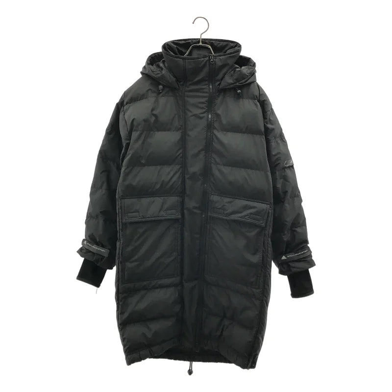 アディダスバイステラマッカートニー ロングパデッドジャケット XS 黒 アディダスバイステラマッカートニー ロングパデッドジャケット XS 黒