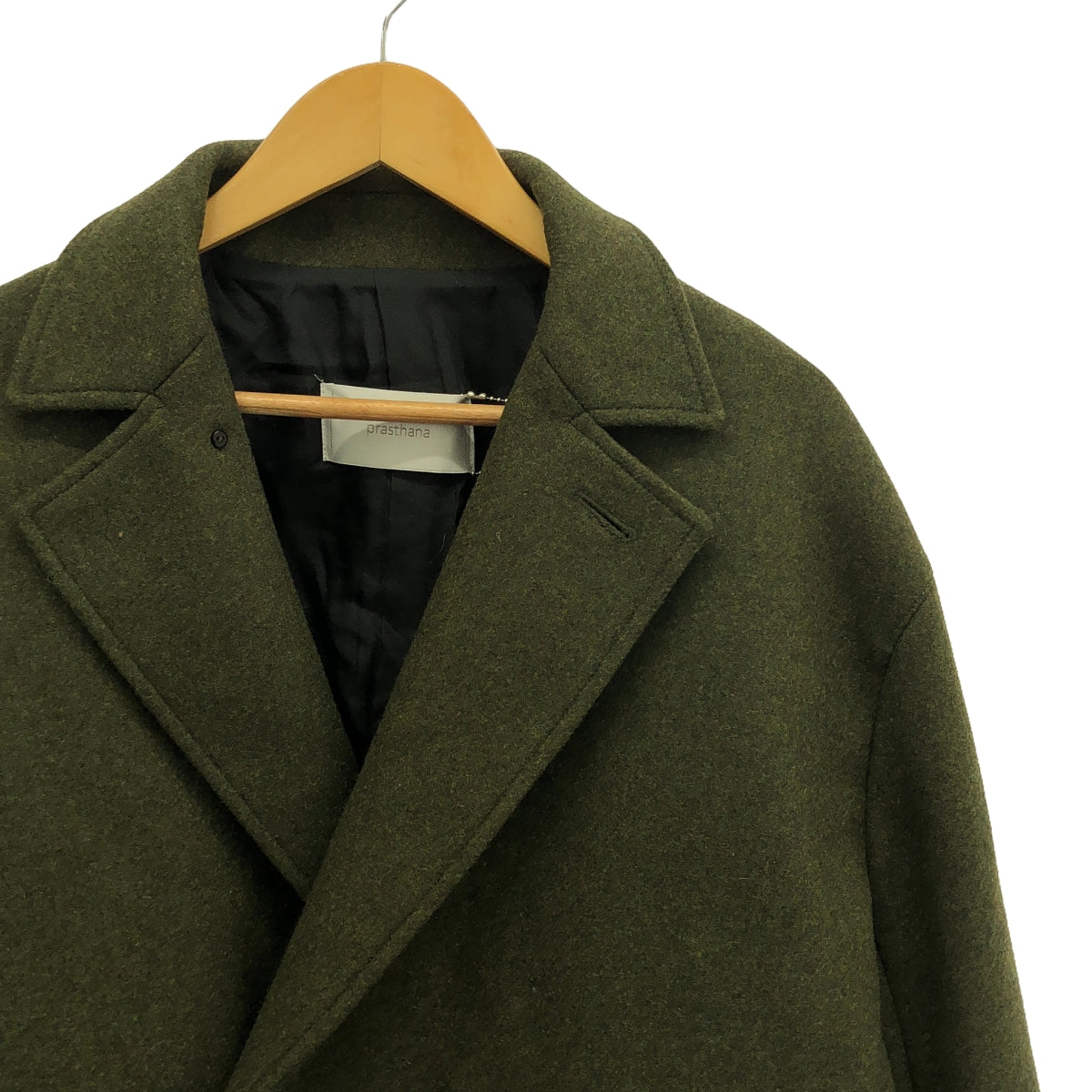 【新品】 prasthana / プラスターナ | double breasted arm guard coat / コート | M | オリーブ | メンズ