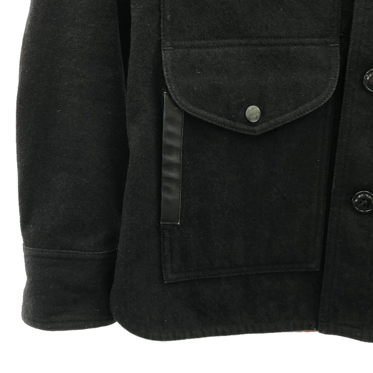 JUNYAWATANABE COMMEdesGARCONS MAN / ジュンヤワタナベマン | 2011AW | レザー&コーデュロイ切替 ウール カバーオール | XS | ブラック | メンズ