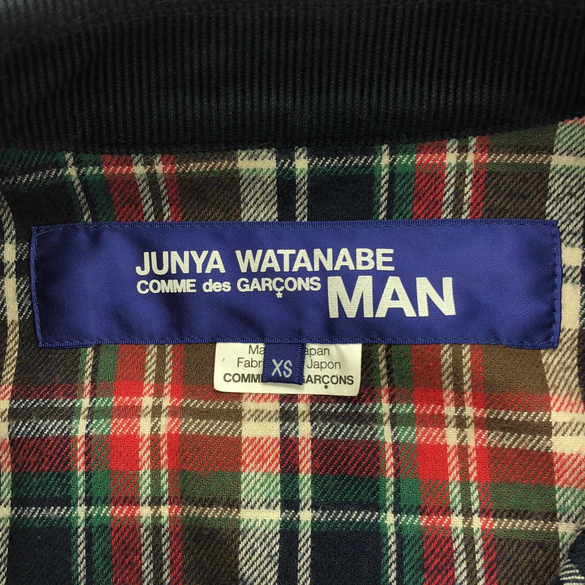 JUNYAWATANABE COMMEdesGARCONS MAN / ジュンヤワタナベマン | 2011AW | レザー&コーデュロイ切替 ウール カバーオール | XS | ブラック | メンズ
