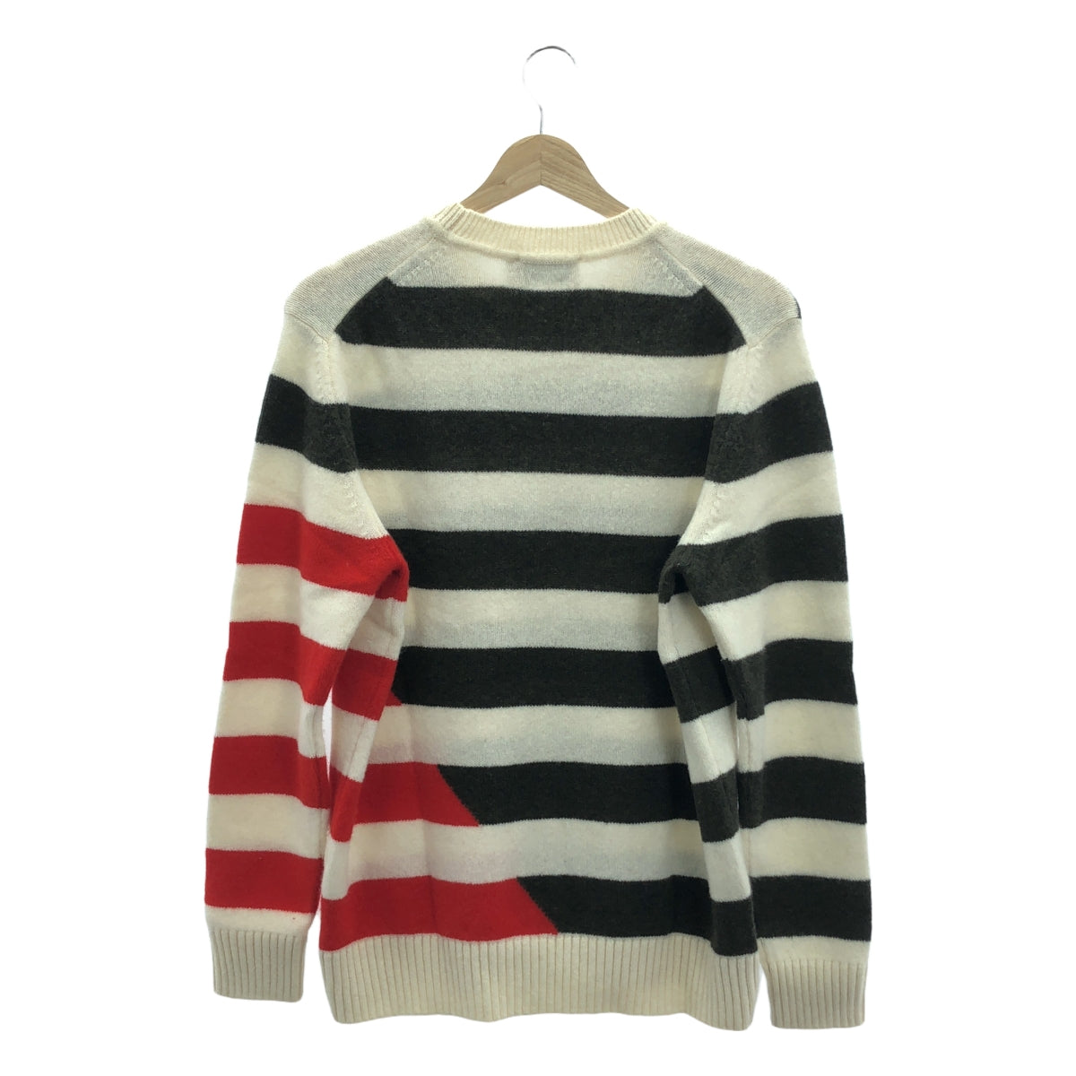 MAISON KITSUNE | Wool Border Fox Patch Pullover Knit | M | Men's