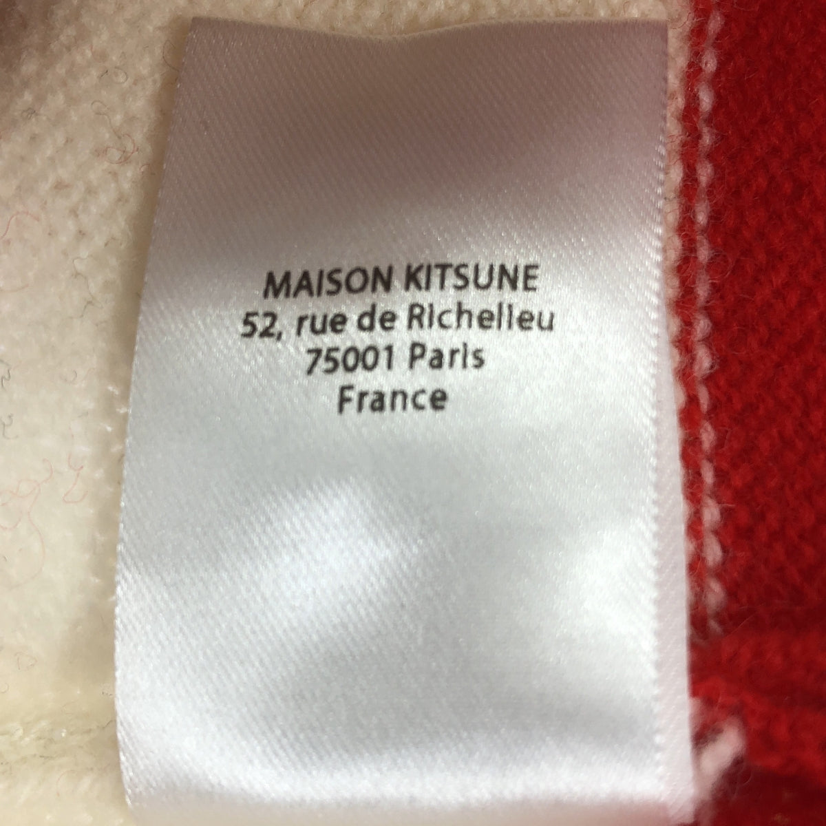 MAISON KITSUNE | Wool Border Fox Patch Pullover Knit | M | Men's