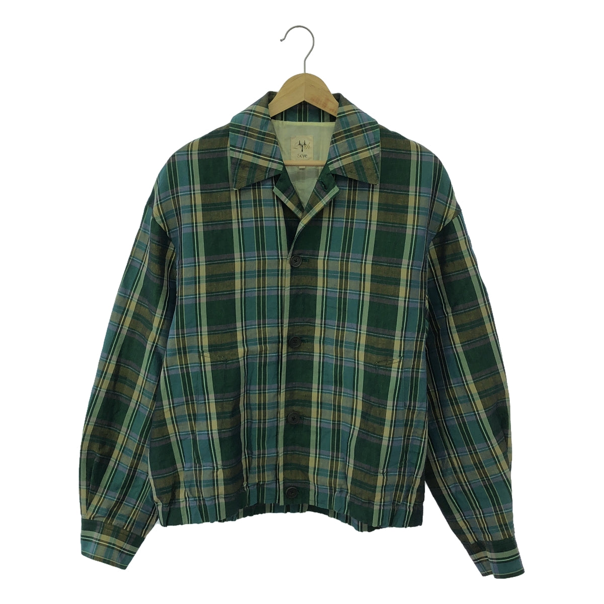 SCYE / サイ | 20th リネンコットン チェック ブルゾン | 36 | マルチカラー | メンズ