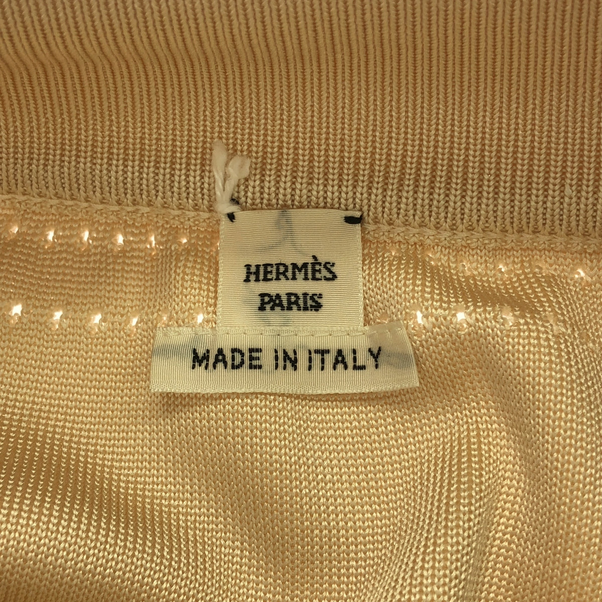 【미품】 HERMES / 헤르메스 | 2023SS | 브리드 두갈라 / 실크 펀칭 니트 스커트 | 36 | 베이지 | 여성