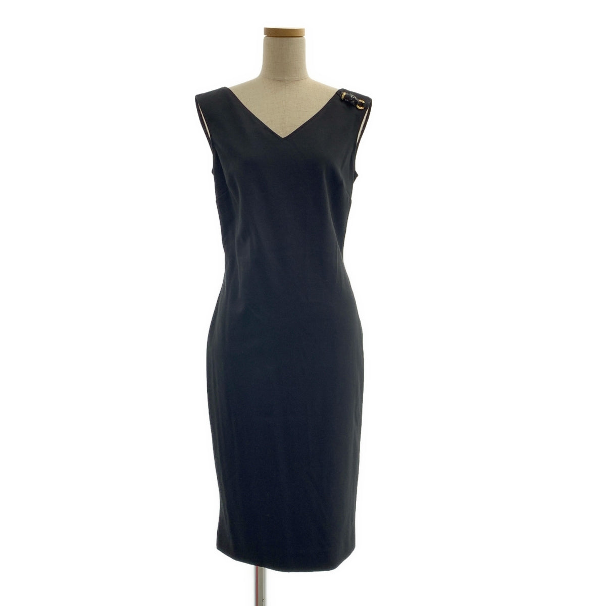 CLASS Roberto Cavalli / 클래스 로베르토 카발리 | V 넥 비주얼 슬리브리스 원피스 | 42 |