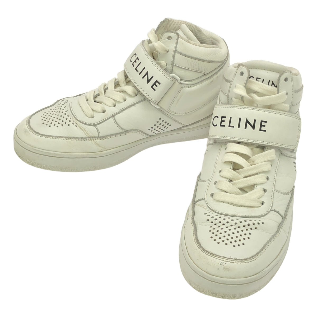 CELINE / セリーヌ | Z TRAINER CT-03 レザー ハイカットスニーカー | 35 | ホワイト | レディース