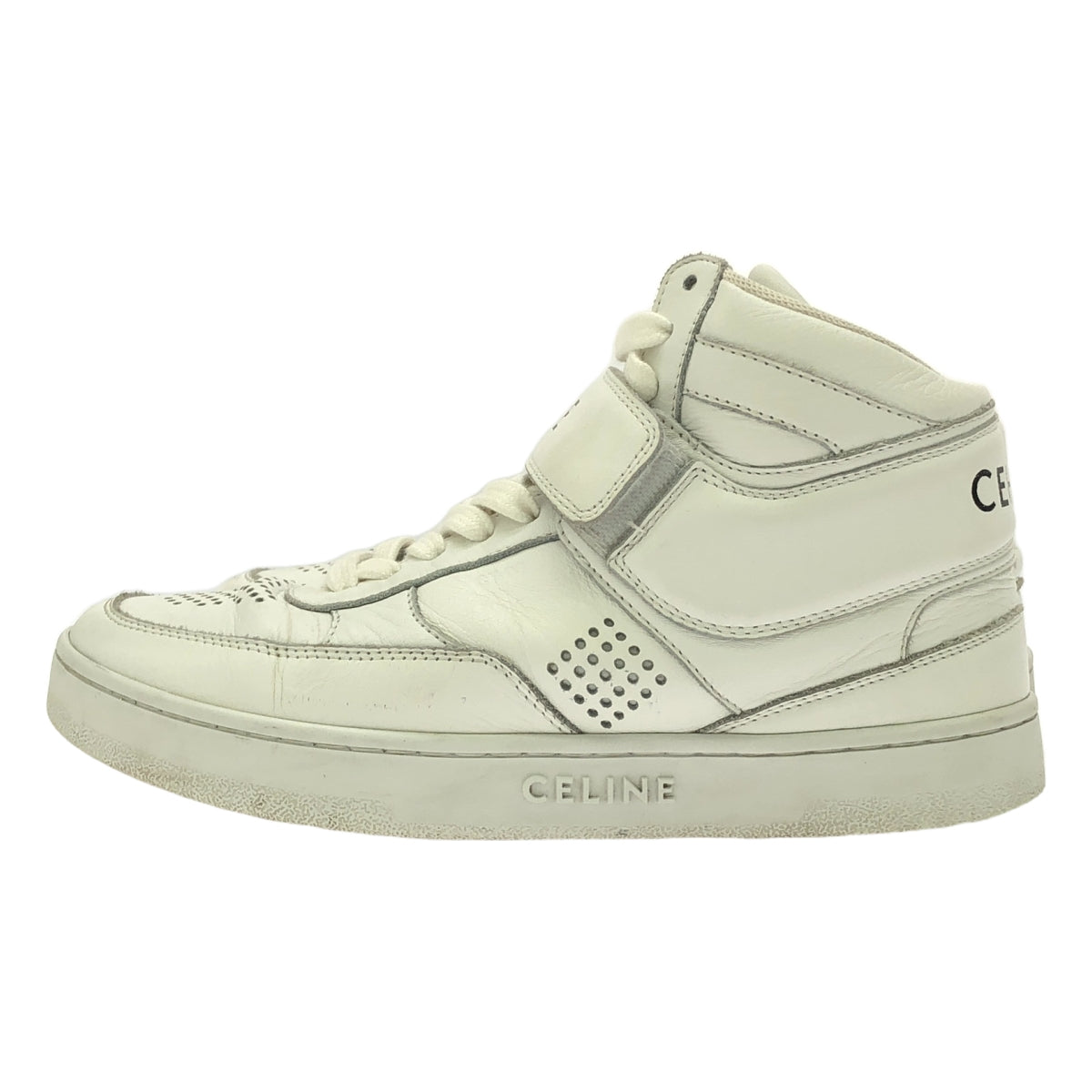 CELINE / セリーヌ | Z TRAINER CT-03 レザー ハイカットスニーカー | 35 | ホワイト | レディース