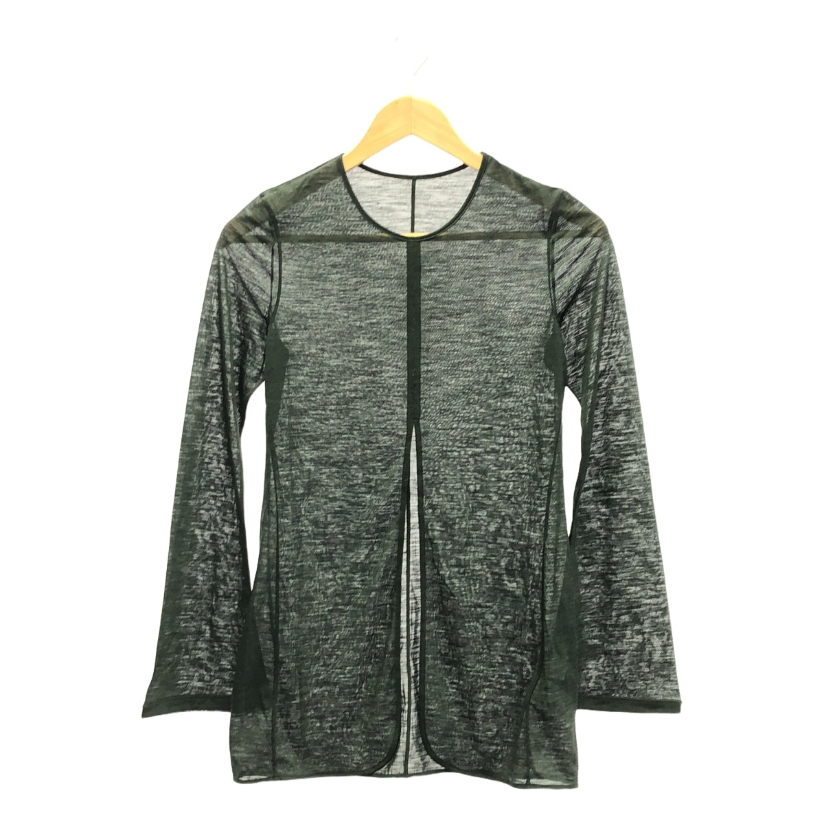 Mame Kurogouchi / マメクロゴウチ | 2024AW | Hybrid Yarn Wool Jersey Front Slit Top / フロントスリット カットソー | 1 | レディース