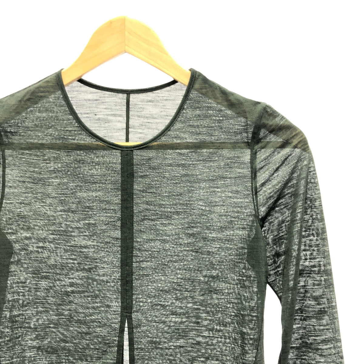 Mame Kurogouchi / マメクロゴウチ | 2024AW | Hybrid Yarn Wool Jersey Front Slit Top / フロントスリット カットソー | 1 | レディース