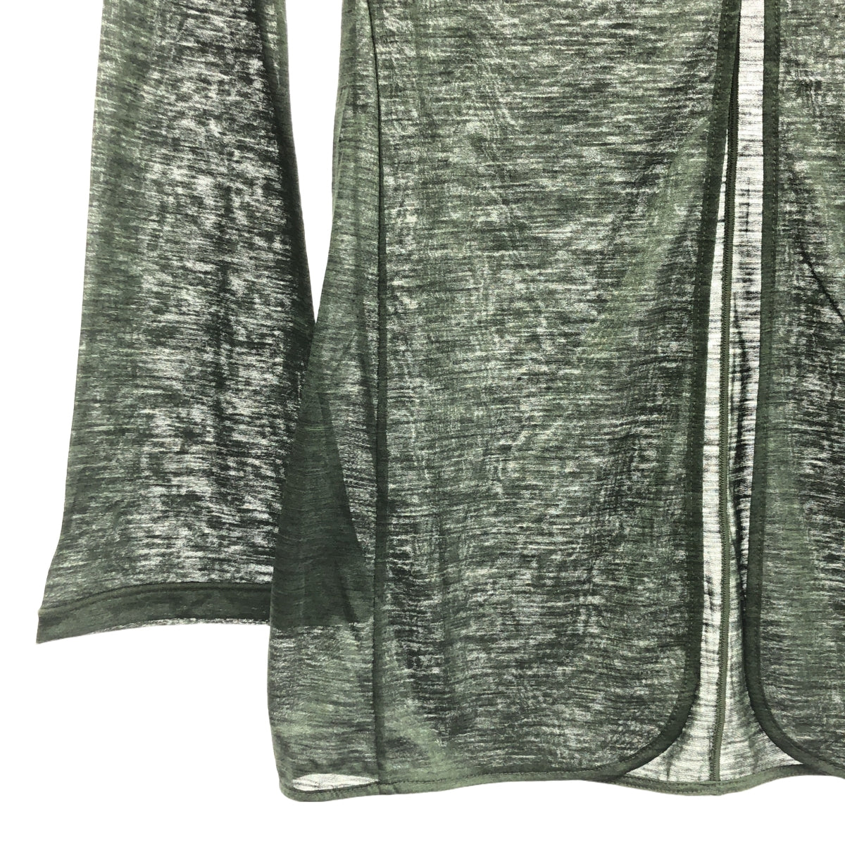 Mame Kurogouchi / マメクロゴウチ | 2024AW | Hybrid Yarn Wool Jersey Front Slit Top / フロントスリット カットソー | 1 | レディース