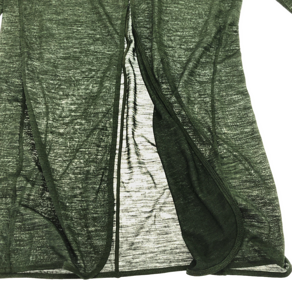 Mame Kurogouchi / マメクロゴウチ | 2024AW | Hybrid Yarn Wool Jersey Front Slit Top / フロントスリット カットソー | 1 | レディース