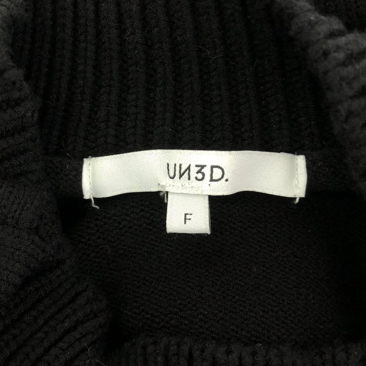 UN3D / 앤슬리드 | 케이블 긴 니트 풀오버 | F | 블랙 | 여성