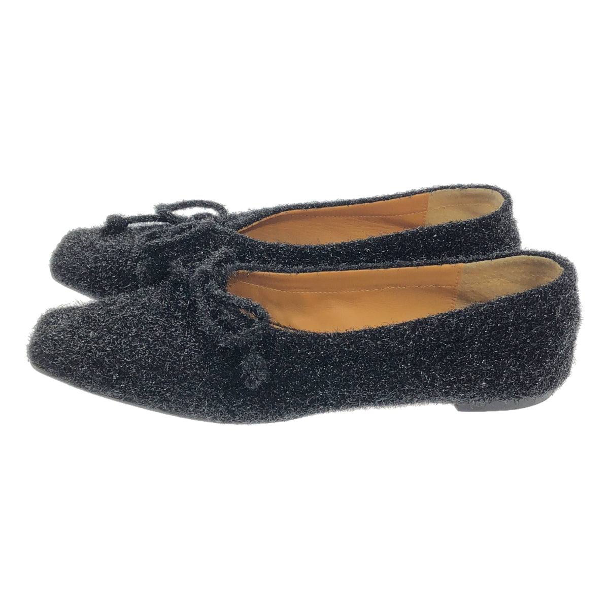 PIPPICHIC / Pippi Chic | Glitter Ribbon Flat Shoes | 36 | Black | Women's