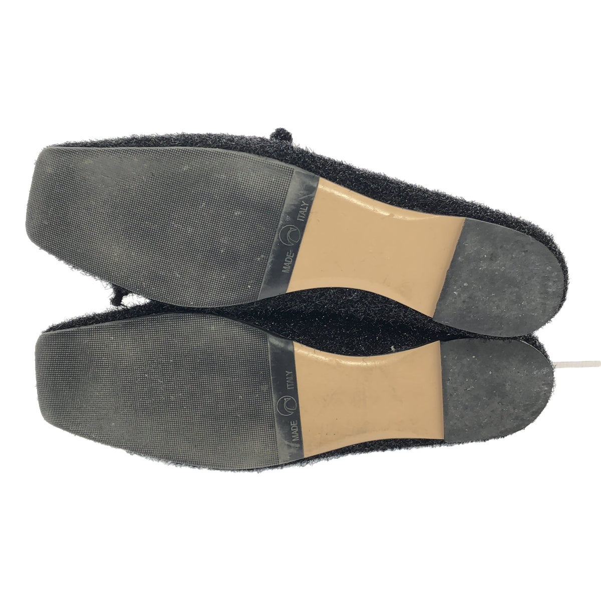 PIPPICHIC / Pippi Chic | Glitter Ribbon Flat Shoes | 36 | Black | Women's