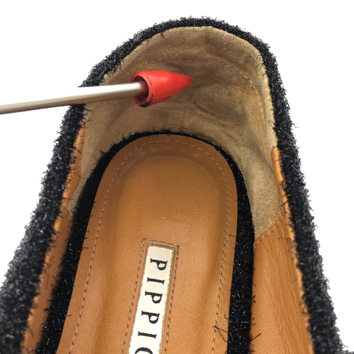 PIPPICHIC / Pippi Chic | Glitter Ribbon Flat Shoes | 36 | Black | Women's